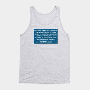 Bible Verse Romans 12:1 Tank Top